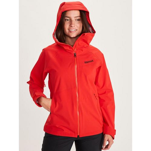 Marmot Rain Jacket Red NZ - EVODry Clouds Jackets Womens NZ2937085